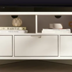 Cara Mid-Century Modern 3 Drawer Corner TV Stand For TVs Up To 58" - Saracina Home 34 Cara Mid-Century Modern 3 Drawer Corner TV Stand For TVs Up To 58" - Saracina Home -HOMES: Inside + Out Store GUEST 4fd87e73 4820 481c 992e dd4b9bda1b48