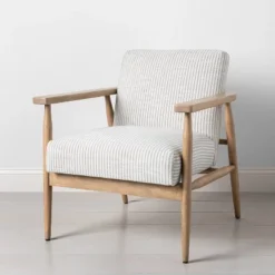 Upholstered Natural Wood Accent Chair - Hearth & Hand™ With Magnolia 15 Upholstered Natural Wood Accent Chair - Hearth & Hand™ With Magnolia -HOMES: Inside + Out Store GUEST 50416bc0 1167 4372 ae25 7fdacbb9b5c6