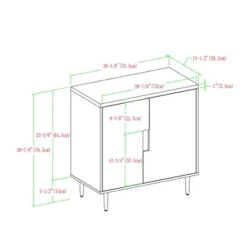 Modern Accent Cabinet With Color Pop Interior - Saracina Home -HOMES: Inside + Out Store GUEST 5086d616 ad3e 40ba bca2 a4861a7e7a12