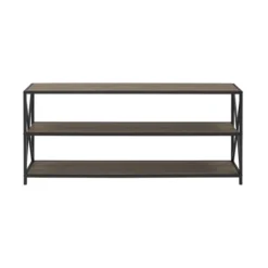 Modern Industrial X Frame Metal And Wood Media Bookshelf - Saracina Home -HOMES: Inside + Out Store GUEST 52d1ce23 f80a 4dab 81ca ab7e5e208a8c