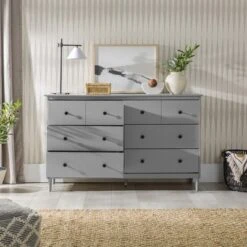 Stiva Classic Mid-Century Modern Horizontal 6 Drawer Dresser - Saracina Home -HOMES: Inside + Out Store GUEST 53801b5f b1d4 4b04 8c85 a7971d352e4e