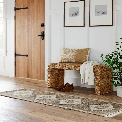 Shiffer Waterfall Woven Bench - Threshold™ Designed With Studio McGee 2 Shiffer Waterfall Woven Bench - Threshold™ Designed With Studio McGee