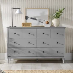 Stiva Classic Mid-Century Modern Horizontal 6 Drawer Dresser - Saracina Home -HOMES: Inside + Out Store GUEST 55a1bf06 cdad 4041 80a8 dbce1286add0