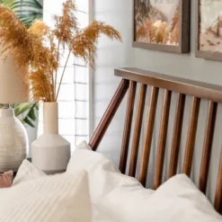 Boho Solid Wood Spindle Platform Bed - Saracina Home 26 Boho Solid Wood Spindle Platform Bed - Saracina Home -HOMES: Inside + Out Store GUEST 56d06391 618a 4987 81f4 c67d43671300