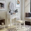 2pc Targus 7 Drawer Vanity With Stool White - HOMES: Inside + Out -HOMES: Inside + Out Store GUEST 5986d80a 68bc 40f4 a7d5 9bf387970d80