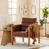 Faux Leather Upholstered Accent Arm Chair - Cognac - Hearth & Hand™ With Magnolia -HOMES: Inside + Out Store GUEST 5aae2476 10e2 4fe0 bc8c 8bfcd0cfc094