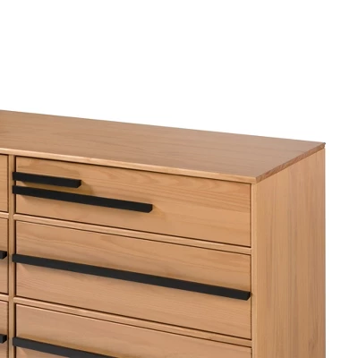 Modern 6 Drawer Double Dresser With Long Handles - Saracina Home 17 Modern 6 Drawer Double Dresser With Long Handles - Saracina Home - Image 15