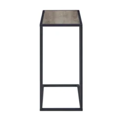 23" Modern Rectangle Two-Tone C Side Table With Metal Base - Saracina Home 14 23" Modern Rectangle Two-Tone C Side Table With Metal Base - Saracina Home -HOMES: Inside + Out Store GUEST 5bfa4338 4c50 438e 8f84 c70205739613