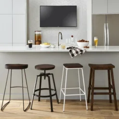 Lewiston Adjustable Swivel Barstool - Threshold 11 Lewiston Adjustable Swivel Barstool - Threshold -HOMES: Inside + Out Store GUEST 5c2ad5e6 21b1 408f b694 ea2408655584
