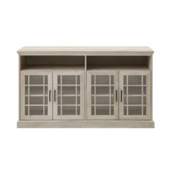 Transitional 4 Door Windowpane TV Stand For TVs Up To 65" - Saracina Home 25 Transitional 4 Door Windowpane TV Stand For TVs Up To 65" - Saracina Home -HOMES: Inside + Out Store GUEST 5d64fa4a 7170 414b abad cc72d8ce7fd1