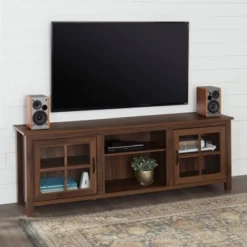 Tasi Glass Door Console TV Stand For TVs Up To 80" - Saracina Home 13 Tasi Glass Door Console TV Stand For TVs Up To 80" - Saracina Home -HOMES: Inside + Out Store GUEST 5df2eb10 a430 4013 a951 9057a4d84029