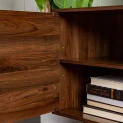 2 Door Mid-Century Modern Wood Storage TV Stand For TVs Up To 80" - Saracina Home 28 2 Door Mid-Century Modern Wood Storage TV Stand For TVs Up To 80" - Saracina Home -HOMES: Inside + Out Store GUEST 5faba6fd cf5d 430a ac22 16488fc6a4a7