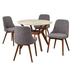 5pc Saville Dining Set Gray - Buylateral -HOMES: Inside + Out Store GUEST 6142dde3 926b 4fd9 ab47 a4451177b684