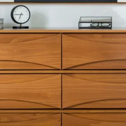 Mid-Century Modern Contoured 6 Drawer Dresser - Saracina Home 34 Mid-Century Modern Contoured 6 Drawer Dresser - Saracina Home -HOMES: Inside + Out Store GUEST 61f25de7 0b62 4672 91e0 e130fd8e5839