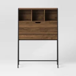 Loring Wood Secretary Desk With Hutch And Charging Station Walnut - Threshold™ -HOMES: Inside + Out Store GUEST 62d4cf32 84f8 42f6 b3b4 7c1809243969