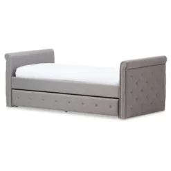 Twin Swanson Modern And Contemporary Fabric Tufted Daybed With Roll-Out Trundle Guest Bed - Baxton Studio 29 Twin Swanson Modern And Contemporary Fabric Tufted Daybed With Roll-Out Trundle Guest Bed - Baxton Studio -HOMES: Inside + Out Store GUEST 64123631 7044 42da 956a 442d18f7cffb