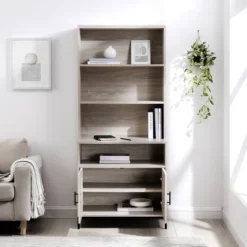 64.12" Orin Modern 2 Door Bookshelf Hutch - Saracina Home -HOMES: Inside + Out Store GUEST 641c8e7a fa1b 4e21 9396 0df4735faca2