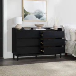 Mid-Century Modern Solid Wood 6 Drawer Double Dresser - Saracina Home 25 Mid-Century Modern Solid Wood 6 Drawer Double Dresser - Saracina Home -HOMES: Inside + Out Store GUEST 6613f989 90ff 4833 a944 f0558719b07f