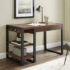 48" Industrial Farmhouse Tech Desk With USB Dark Walnut - Saracina Home -HOMES: Inside + Out Store GUEST 66b7ea31 25fe 4e6c b947 ba1030cd4af0