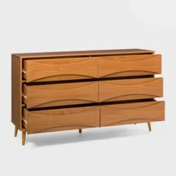 Mid-Century Modern Contoured 6 Drawer Dresser - Saracina Home 38 Mid-Century Modern Contoured 6 Drawer Dresser - Saracina Home -HOMES: Inside + Out Store GUEST 66fb51cb 1672 46be 9ea3 83daad767b13