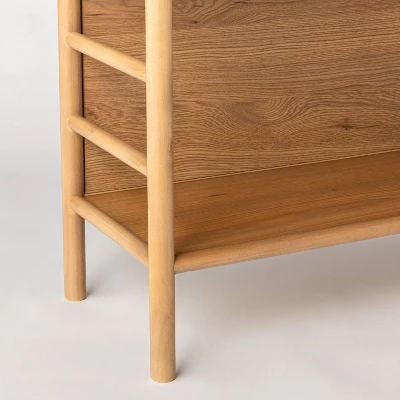 72" Holladay Curved Wooden Bookcase - Threshold™ Designed With Studio McGee 5 72" Holladay Curved Wooden Bookcase - Threshold™ Designed With Studio McGee - Image 3