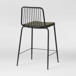 Set Of 2 Sodra Rounded Seat Wire Counter Height Barstool Black - Threshold™ -HOMES: Inside + Out Store GUEST 6b7f294e b01b 43f7 ab3c d0ae1779d18d