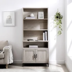 64.12" Orin Modern 2 Door Bookshelf Hutch - Saracina Home -HOMES: Inside + Out Store GUEST 6bbf8b53 b1e5 4523 ac25 0e108c0d9b7f