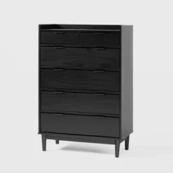 Mid-Century Modern Solid Wood 6 Drawer Vertical Dresser - Saracina Home -HOMES: Inside + Out Store GUEST 6d2c0779 4091 45d2 b54a 87bae790d2cd