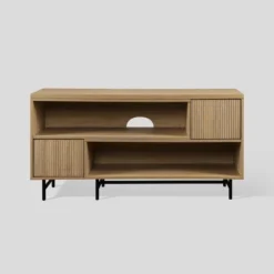 Modern Reeded Door Extendable TV Stand For TVs Up To 50" - Saracina Home -HOMES: Inside + Out Store GUEST 6d7879d0 a593 4cbd b17a 3d820695e001