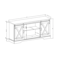 Modern Transitional Sliding Barndoor TV Stand For TVs Up To 65"- Saracina Home -HOMES: Inside + Out Store GUEST 718dd989 f52a 47b4 994a 51f6706185e4