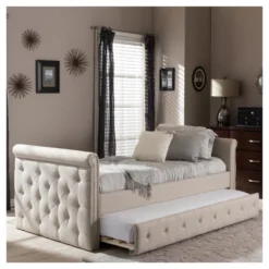 Twin Swanson Modern And Contemporary Fabric Tufted Daybed With Roll-Out Trundle Guest Bed - Baxton Studio 25 Twin Swanson Modern And Contemporary Fabric Tufted Daybed With Roll-Out Trundle Guest Bed - Baxton Studio -HOMES: Inside + Out Store GUEST 73ea050e 1e52 47c4 88bc 62a5a2ba10d6
