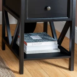 Set Of 2 Farmhouse Single Drawer V Frame Nightstands - Saracina Home -HOMES: Inside + Out Store GUEST 7687c127 6673 4260 bfa9 5a4f32541fed