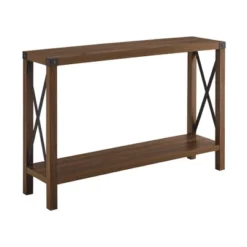 Sophie Rustic Industrial X Frame Entry Table - Saracina Home -HOMES: Inside + Out Store GUEST 769a81ac 9145 453b 9993 f274c3bd154a