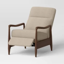 Dusk Mid-Century Wooden Arm Recliner - Threshold™ -HOMES: Inside + Out Store GUEST 77d0e33b 06b5 4aff a2fe b5d92c33f561