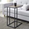 23" Modern Rectangle Two-Tone C Side Table With Metal Base - Saracina Home -HOMES: Inside + Out Store GUEST 79ed4eb6 b935 4dc1 a8a6 994aab6c93c7