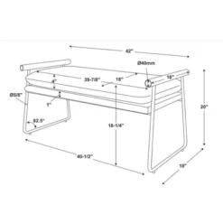 Cushioned Metal & Wood Bench - Cream/Black - Hearth & Hand™ With Magnolia -HOMES: Inside + Out Store GUEST 7e0edb24 cd83 4489 8c4c a968e3c33a6c