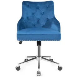 Tangkula Velvet Desk Chair Upholstered 360°Swivel Height Adjustable Rolling Office Chair For Office Bedroom Living Room 18 Tangkula Velvet Desk Chair Upholstered 360°Swivel Height Adjustable Rolling Office Chair For Office Bedroom Living Room -HOMES: Inside + Out Store GUEST 7f78dacd 8b54 4506 8677 294054517924