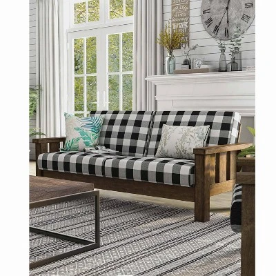 Jovie Gingham Rustic Sofa - HOMES: Inside + Out 7 Jovie Gingham Rustic Sofa - HOMES: Inside + Out - Image 5