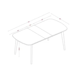 Astrid Mid-Century Drop Leaf Dining Table - Threshold™ -HOMES: Inside + Out Store GUEST 804508c4 e30b 4c64 8f04 e4df960068df