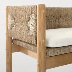 Elden Wood Bench With Woven Back And Loose Cushion Seat - Threshold™ Designed With Studio McGee 11 Elden Wood Bench With Woven Back And Loose Cushion Seat - Threshold™ Designed With Studio McGee -HOMES: Inside + Out Store GUEST 80c860d6 fb10 4439 978d 5bcb29b2d57b