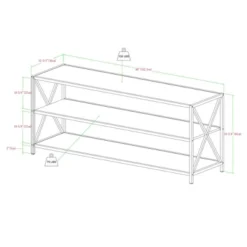 Modern Industrial X Frame Metal And Wood Media Bookshelf - Saracina Home -HOMES: Inside + Out Store GUEST 8114e89b 4ca1 4593 849f a5bb742b3414