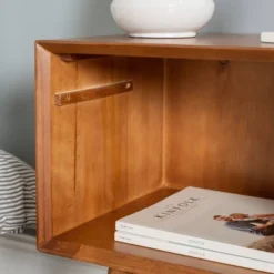 Greenberg 1 Drawer Mid-Century Modern Solid Wood Nightstand - Saracina Home -HOMES: Inside + Out Store GUEST 8370d494 c713 46fd 8465 5b40ee23cbca