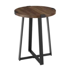 Wrightson Urban Industrial Faux Wrap Leg Round Side Table - Saracina Home -HOMES: Inside + Out Store GUEST 85175990 d6ce 4a98 b921 b0ae1f64a193