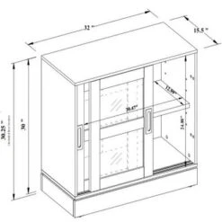 32" Promontory Sliding Glass 2 Door Cabinet - Threshold™ Designed With Studio McGee -HOMES: Inside + Out Store GUEST 886a1690 8c08 4bfa 84cf 5fb1b76c3fe4