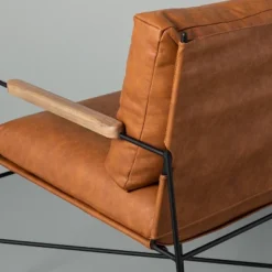 Faux Leather & Metal Accent Chair - Black/Brown - Hearth & Hand™ With Magnolia 12 Faux Leather & Metal Accent Chair - Black/Brown - Hearth & Hand™ With Magnolia -HOMES: Inside + Out Store GUEST 888ba238 34ac 4f97 8dd6 ab72ff74e45c