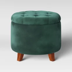 Tufted Round Storage Ottoman - Threshold -HOMES: Inside + Out Store GUEST 8b462eb1 b29f 4321 ac3f 6b969ee2a18b