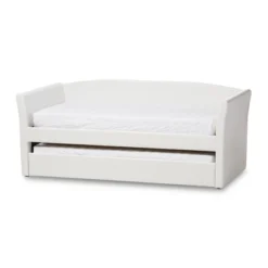 Twin Camino Modern And Contemporary Faux Leather Upholstered Daybed With Guest Trundle Bed - Baxton Studio -HOMES: Inside + Out Store GUEST 8c50bd10 39aa 4377 8172 b3bffc60c94e