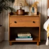 Set Of 2 Katie Transitional Tray Top 1 Drawer Solid Wood Nightstands Caramel - Saracina Home 1 Set Of 2 Katie Transitional Tray Top 1 Drawer Solid Wood Nightstands Caramel - Saracina Home -HOMES: Inside + Out Store GUEST 8ca4f9e6 17c7 466f 97d9 dad18f748c87