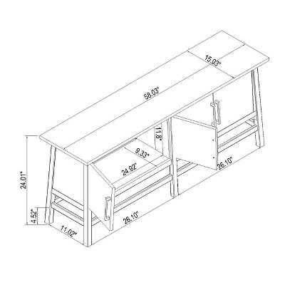 Haverhill TV Stand For TVs Up To 50" Brown - Threshold™ 6 Haverhill TV Stand For TVs Up To 50" Brown - Threshold™ - Image 4