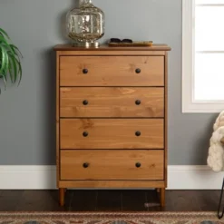 Stiva Classic Mid-Century Modern Vertical 4 Drawer Dresser - Saracina Home -HOMES: Inside + Out Store GUEST 8d80b7b0 7a6b 40f6 8fc7 edeb7656d79f